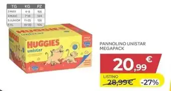 Huggies - pannolino unistar megapack