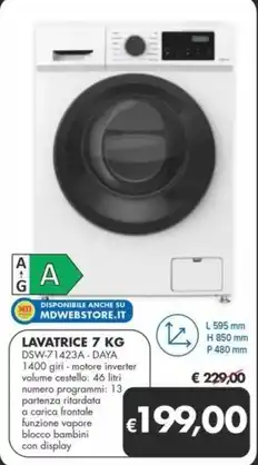 MD Discount Daya lavatrice dsw-71423a offerta