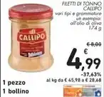 Spazio Conad Callipo - filetti di tonno 174 g offerta