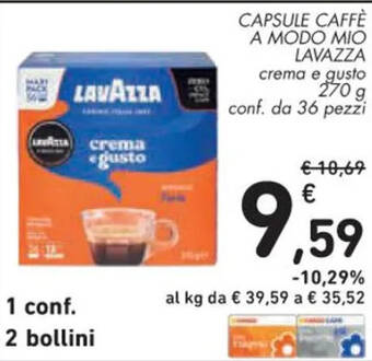 Spazio Conad Lavazza - capsule caffe a modo mio 270 g offerta