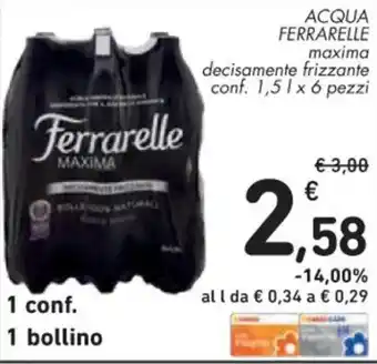 Spazio Conad Ferrarelle - acqua conf. 1,5 l x 6 pezzi offerta