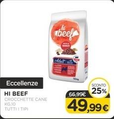Arcaplanet Hi beef - crocchette cane kg.10 tutti i tipi offerta