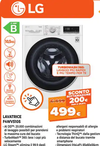 Expert Di Lella LG Lavatrice F4WV510S offerta