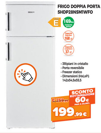 Sekom Frigo Doppia Porta SHDP28NSM1WFO