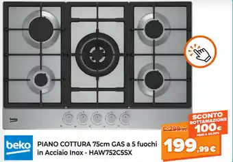Expert Di Lella Beko Piano Cottura 75cm Gas offerta