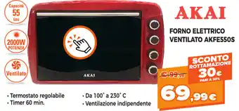 Expert Di Lella Akai Forno Elettrico Ventilato AKFE550S offerta