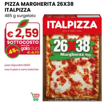 PIZZA MARGHERITA 26X38 ITALPIZZA 485 g surgelato
