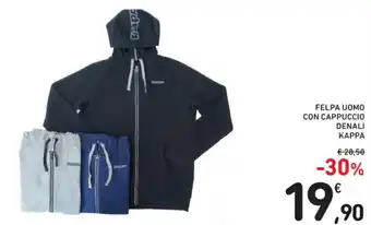 Spazio Conad FELPA UOMO CON CAPPUCCIO DENALI KAPPA offerta