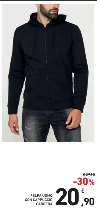 FELPA UOMO CON CAPPUCCIO CARRERA