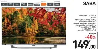 Spazio Conad TV LED SA32S78GTV SABA offerta