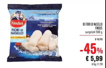 Spazio Conad 10 FIORI DI NASELLO FINDUS 500 g offerta