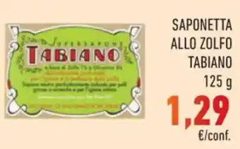 SAPONETTA ALLO ZOLFO TABIANO 125 g