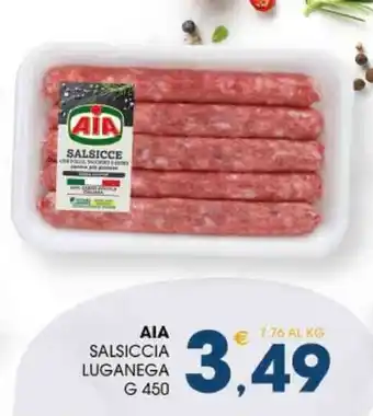 SeBón Supermercati AIA SALSICCIA LUGANEGA G 450 offerta