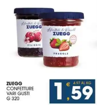 SeBón Supermercati ZUEGG CONFETTURE VARI GUSTI G 320 offerta