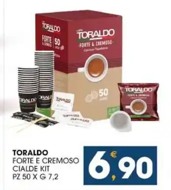 SeBón Supermercati TORALDO FORTE E CREMOSO CIALDE KIT PZ 50 X G 7,2 offerta