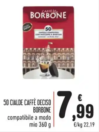 Spazio Conad 50 CIALDE CAFFÈ DECISO BORBONE 360 g offerta