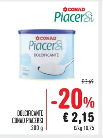 Spazio Conad DOLCIFICANTE CONAD PIACERSI 200 g offerta
