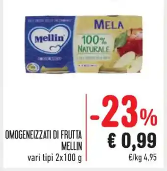 Spazio Conad OMOGENEIZZATI DI FRUTTA MELLIN vari tipi 2x100 g offerta