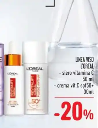 Spazio Conad LINEA VISO L'OREAL - siero vitamina C 50 ml - crema vit C spf50+ 30ml offerta