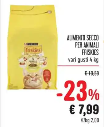 Spazio Conad ALIMENTO SECCO PER ANIMALI FRISKIES vari gusti 4 kg offerta