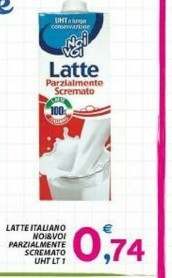 Vivo Supermercati Noi & voi Latte Italiano Parzialmente Scremato UHT offerta
