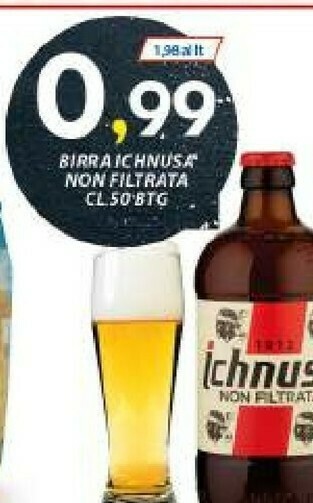Vivo Supermercati Ichnusa Birra Non Filtrata 500 G(ml) offerta