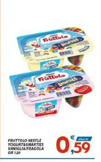 Nestlè Fruttolo Yogurt Alla Fragola & Smarties 120 G(ml)