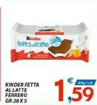 Vivo Supermercati Ferrero Kinder Fetta Al Latte 28 G(ml) offerta