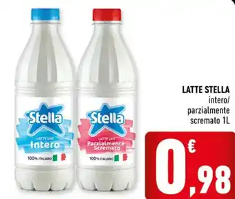 Conad LATTE STELLA intero/ parzialmente scremato 1L offerta