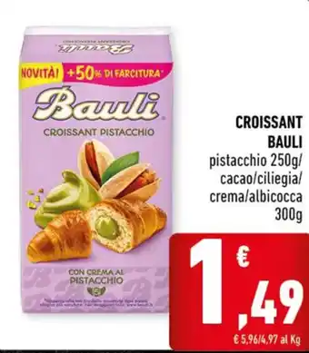 Conad CROISSANT BAULI pistacchio 250g/ cacao/ciliegia/ crema/albicocca 300 g offerta