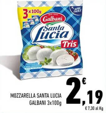 Conad MOZZARELLA SANTA LUCIA GALBANI 3x100g offerta