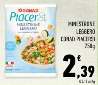 Conad MINESTRONE LEGGERO CONAD PIACERSI 750 g offerta
