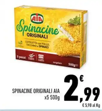 Conad SPINACINE ORIGINALI AIA x5 500g offerta