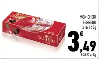 Conad MON CHERI FERRERO x 16 168 g offerta