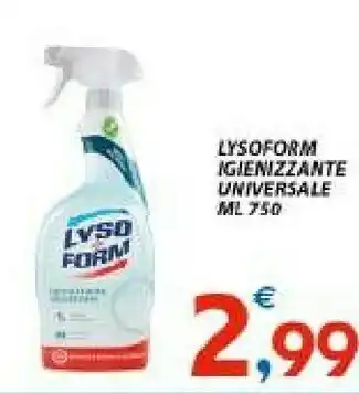Vivo Supermercati Lysoform Igienizzante Universale Spray 750 Ml offerta