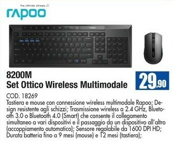 Wellcome Rapoo Tastiera wireless offerta