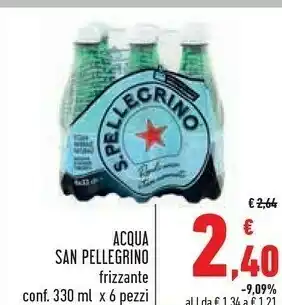 Conad Superstore San Pellegrino Acqua Minerale Frizzante offerta