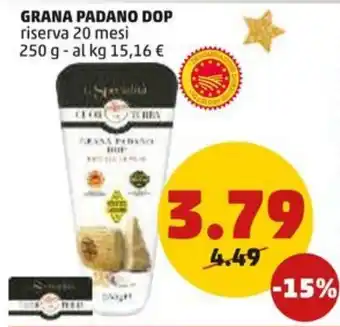 PENNY GRANA PADANO DOP riserva 20 mesi 250 g offerta