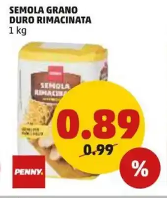 PENNY SEMOLA GRANO DURO RIMACINATA 1 kg offerta