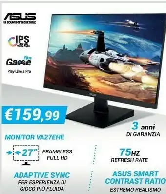 Wellcome Asus Monitor Va27ehe offerta