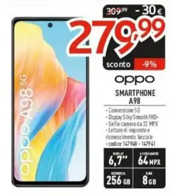 Elettrosintesi oppo SMARTPHONE A98 offerta