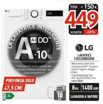 LG LAVATRICE F2R3S08NSWW