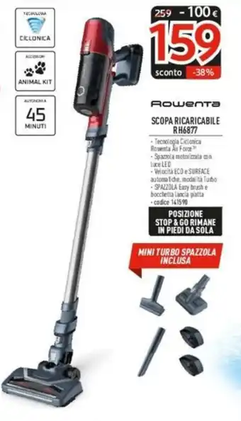 Elettrosintesi Rowenta SCOPA RICARICABILE RH6877 offerta