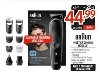 Elettrosintesi BRAUN MULTIGROOMING MGK5411 offerta