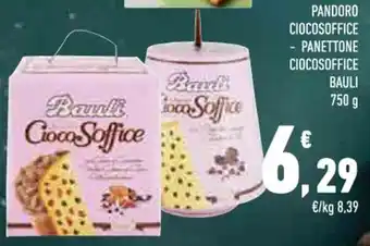 Conad Margherita PANDORO CIOCOSOFFICE - PANETTONE CIOCOSOFFICE BAULI 750 g offerta