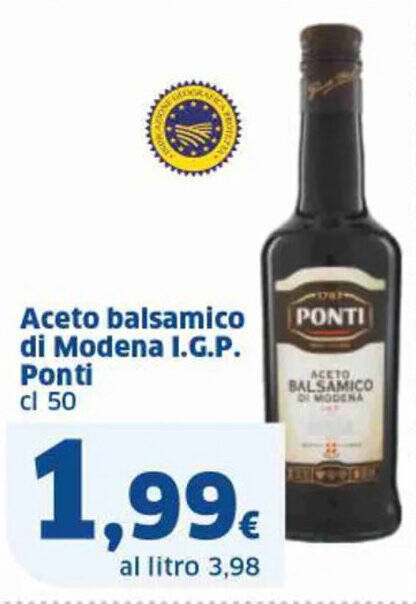 Ok Sigma Aceto balsamico di Modena I.G.P. Ponti cl 50 offerta