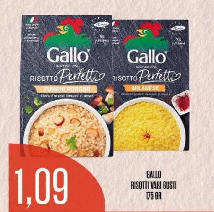 Supermercati Pasquale Prisco GALLO RISOTTI VARI GUSTI 175 GR offerta