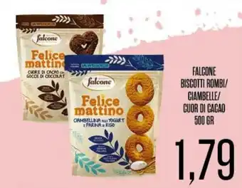 FALCONE BISCOTTI ROMBI/ CIAMBELLE/ CUOR DI CACAO 500 GR