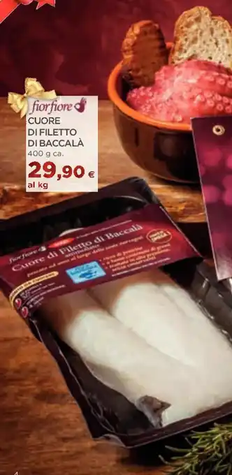 fior fiore CUORE DI FILETTO DI BACCALÀ 400 g ca.