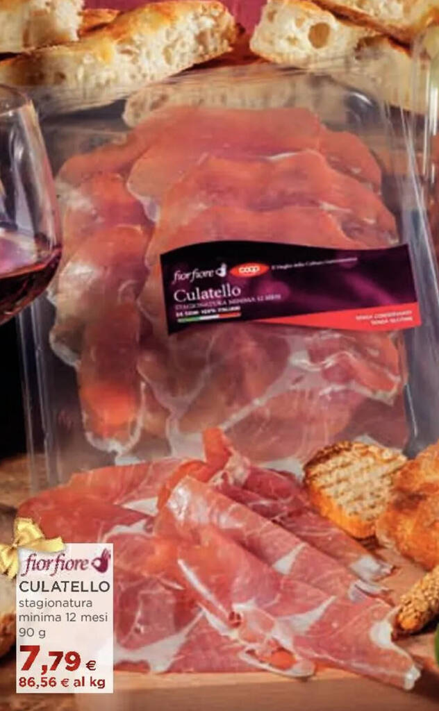 Coop fior fiore CULATELLO stagionatura minima 12 mesi 90 g offerta
